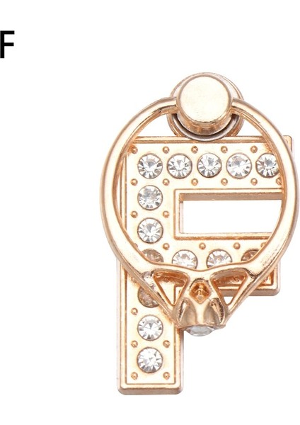 F Stili 1 Adet Evrensel Çok Fonksiyonlu Mektup Telefon Standı Lüks Elmas Ultra T Rotasyon Parmak Yüzük Tutucu Destek Soketi (Yurt Dışından)