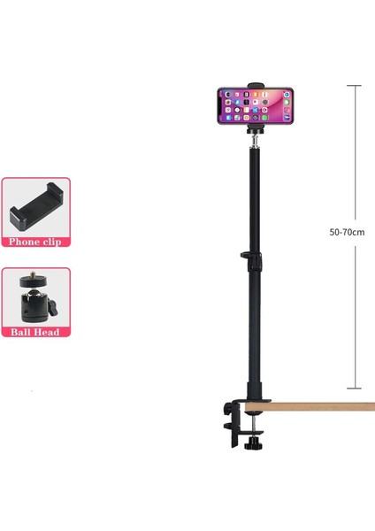 Braket Seti Stili Evrensel Masa Masası Kelepçesi Montajı, Kamera Kamerası Için Vida Ucu ile Dslr Çoklu Montaj Halkası Işık Standı Masa Montajı (Yurt Dışından)