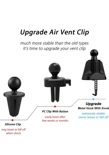 M3 - Uzatma 13 mm Stili Yükseltme Araba Havalandırma Klipsi Çıkışları Için Top Kafa Mıknatıs Araç Telefonu Tutucu Stand Yerçekimi Montaj Desteği Braketi Kelepçesi (Yurt Dışından) fırsatları