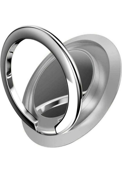 Gümüş Bir Stil Lüks Dönebilen Parmak Yüzük Cep Telefonu Tutucu Evrensel Araba Için Kavrama Standı Manyetik Montaj Telefon Arka Sticker Pad Braketi (Yurt Dışından)