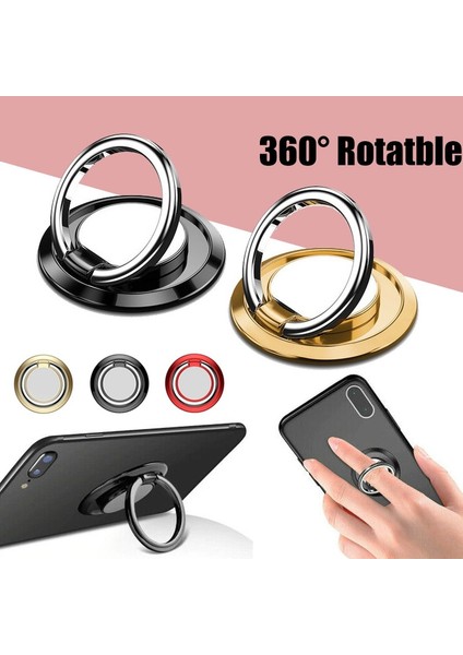 Gümüş Bir Stil Lüks Dönebilen Parmak Yüzük Cep Telefonu Tutucu Evrensel Araba Için Kavrama Standı Manyetik Montaj Telefon Arka Sticker Pad Braketi (Yurt Dışından) fırsatları