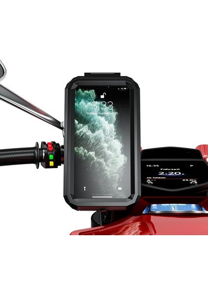 Gidon Stili Için S Bisiklet Telefon Desteği Su Geçirmez Kılıf Bisiklet Motosiklet Gidon Dikiz Aynası Standı Tutucu "cep Telefonu Montaj Çantası (Yurt Dışından) modelleri