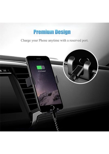 Siyah Kül Tarzı Araçta Telefon Için Yerçekimi Araç Tutacağı Havalandırma Montaj Klipsi Hücre Tutacağı Manyetik Olmayan Cep Telefonu Standı Desteği Akıllı Telefon Voiture (Yurt Dışından) fiyatları