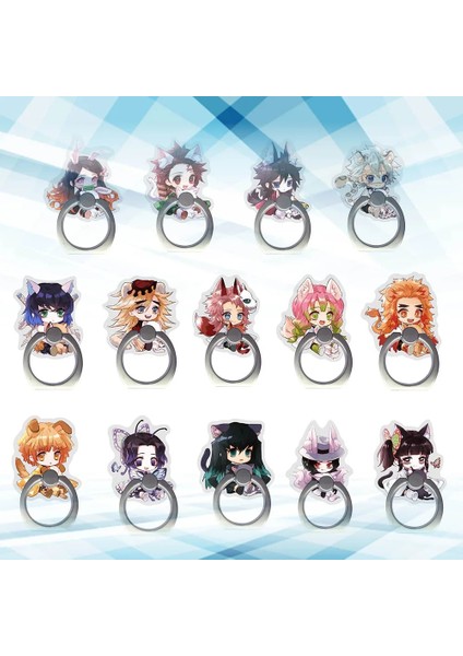 H13 Stili 1 Adet Anime Demon Slayer Kimetsu Hiçbir Yaiba Telefon Standı Sevimli Eğlenceli Akrilik Cep Telefonu Tutucu (Yurt Dışından) modelleri