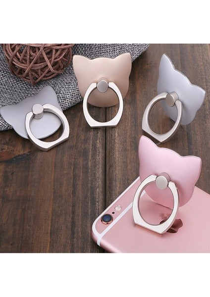 Takipçi Siyah Stil Parmak Yüzük Cep Telefonu Akıllı Telefon Standı Tutucu Cep Akıllı Yuvarlak Telefon Yüzük Kedi Çiçek Tutucu Kalp Soketi Araç Montaj Standı (Yurt Dışından) modelleri