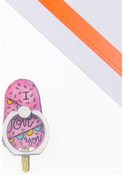 F Stili 2019 Yeni Akrilik Karikatür Kalmak Sevimli Parmak Yüzük Flamingo Kedi Dondurma Cep Telefonu Zil Braketi IPhone Xs Için (Yurt Dışından)