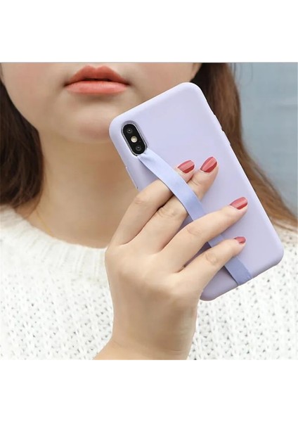Bir Stil Cep Telefonu Parmak Tutucu Telefon Askısı Pu Deri Kavrama Tek El Kaymaz Telefon Tutacağı Güvenli Elastik Bandaj Bileklik (Yurt Dışından) fırsatları