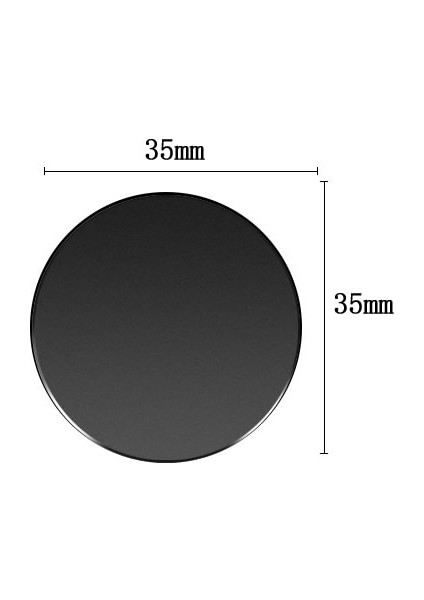5 Adet 35MM-SIYAH Stil 5 Adet Metal Plaka Disk Yuvarlak Mıknatıs Araç Telefon Tutacağı Demir Sac Etiket Manyetik Cep Telefonu Tutucu Araba Standı Montajı (Yurt Dışından)