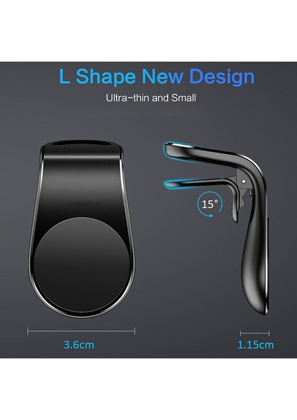 Gümüş Tabak Stili Evrensel Manyetik L-Tipi Telefon Tutucu Araç Telefonunda Montaj Arabası Için Klip Standı Manyetik Telefon Tutacağı Tüm Model Cep Telefonuna Uygun (Yurt Dışından) fiyatları