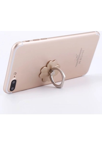 Yuvarlak-Gümüş Tarzı Parmak Yüzük Telefon Tutucu Cep Telefonu Tablet Pc Için Standı Evrensel Moda Flowercat Şekli Çok Fonksiyonlu Yüzük Tutucu (Yurt Dışından)