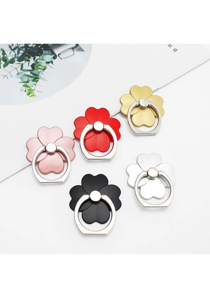 Yuvarlak-Gümüş Tarzı Parmak Yüzük Telefon Tutucu Cep Telefonu Tablet Pc Için Standı Evrensel Moda Flowercat Şekli Çok Fonksiyonlu Yüzük Tutucu (Yurt Dışından)