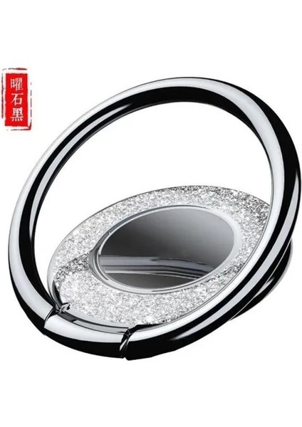 C-Siyah Tarzı Lüks Metal Cep Telefonu Soket Tutucu Evrensel 360 Derece Döndürme Parmak Yüzük Tutucu Manyetik Araba Braketi Aksesuarları Standı (Yurt Dışından)