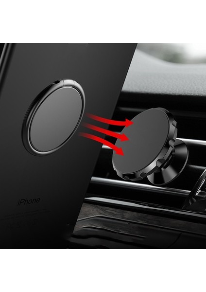 C-Siyah Tarzı Lüks Metal Cep Telefonu Soket Tutucu Evrensel 360 Derece Döndürme Parmak Yüzük Tutucu Manyetik Araba Braketi Aksesuarları Standı (Yurt Dışından) fiyatları