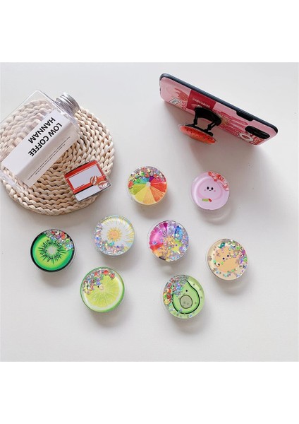 Şeftali Tarzı Sevimli Yumuşak Yaz Meyve Telefon Tutucu Standı Cep Telefonu Tutacağı IPhone Ring Holde Avokado Kız Telefones Celulares Desteği (Yurt Dışından) modelleri