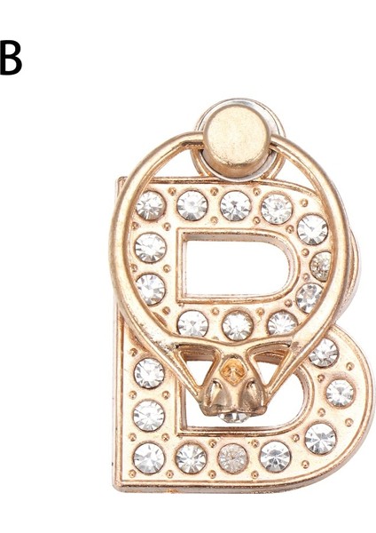 B Tarzı 1 Adet Evrensel Çok Fonksiyonlu Mektup Telefon Standı Lüks Elmas Ultra T Rotasyon Parmak Yüzük Tutucu Destek Soketi (Yurt Dışından)