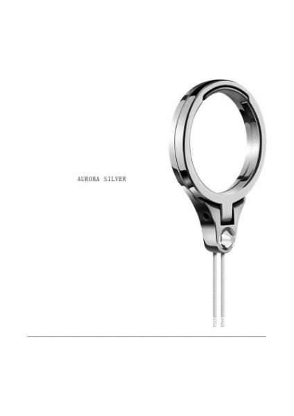 Gümüş Tarzı Evrensel 360 Derece Parmak Yüzük Ipi Mobil Tutucu Metal Stand ve Akıllı Telefon Telefonu U Disk Için Halka Asmak Halat (Yurt Dışından)