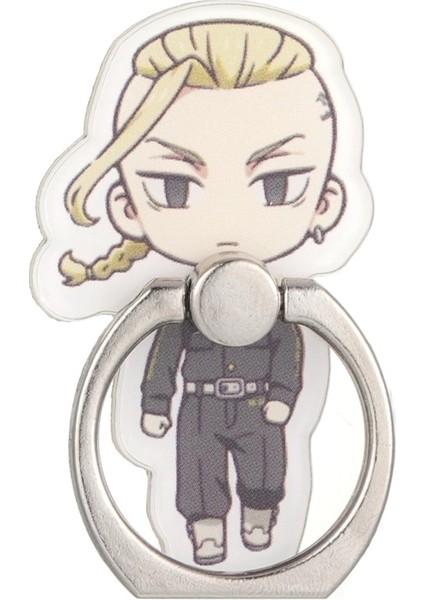 H16 Stili Anime Tokyo Revengers Yüzük Tokası Karikatür Akrilik Baskı Dekoratif Telefon Tutacağı (Yurt Dışından)