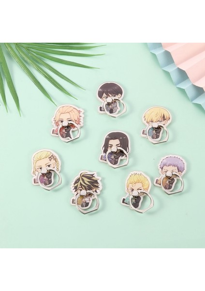 H16 Stili Anime Tokyo Revengers Yüzük Tokası Karikatür Akrilik Baskı Dekoratif Telefon Tutacağı (Yurt Dışından) fırsatları