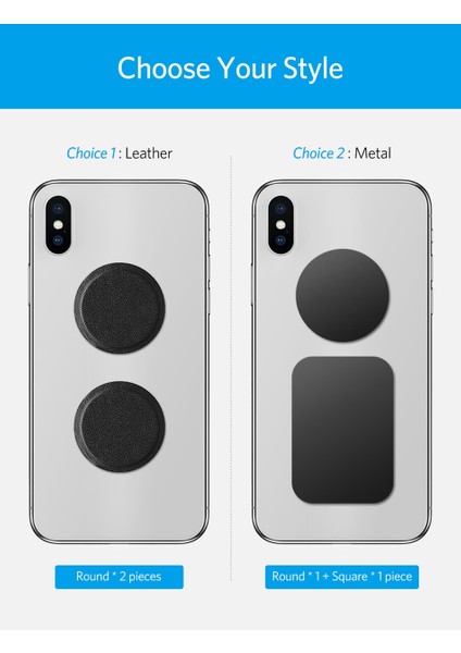 5 Kare Stili Lot Metal Plaka Disk Değiştirme Kitleri, Manyetik Araç Telefonu Tutacağı 3m Yapıştırıcı ile Araç Montaj Tutacağı Aksesuarları (Yurt Dışından) modelleri