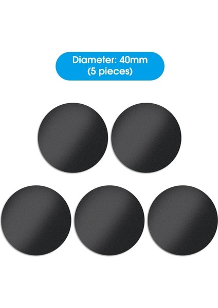 5 Adet Siyah Stil Manyetik Metal Plaka Araç Telefonu Tutucu Evrensel Demir Levha Disk Sticker Montaj Cep Telefonu Mıknatıs Standı IPhone Ro Için (Yurt Dışından)