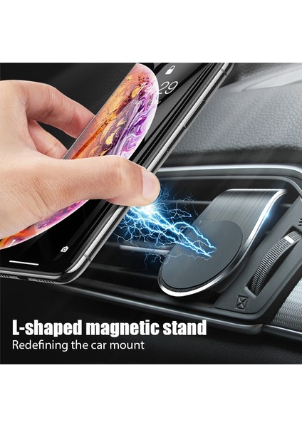 2 Adet Gümüş Tarzı 2 Adet Manyetik Telefon Tutucu Araba Standı Mıknatıs Cep Telefonu Braketi Araba Manyetik Tutucu Telefon Için iPhone 12 Pro Max Samsung (Yurt Dışından)