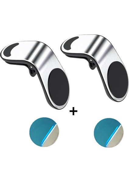 2 Adet Gümüş Tarzı 2 Adet Manyetik Telefon Tutucu Araba Standı Mıknatıs Cep Telefonu Braketi Araba Manyetik Tutucu Telefon Için iPhone 12 Pro Max Samsung (Yurt Dışından) fiyatları