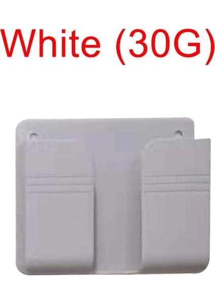 30G Beyaz Stil Duvar Telefonu Tutucu Uzaktan Kumanda Cep Telefonu Fiş Tutacağı Şarj Standı Yumruksuz Yapıştır Ev Tipi Organizatör Saklama Kutusu Yeni (Yurt Dışından)