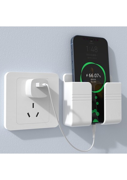 30G Beyaz Stil Duvar Telefonu Tutucu Uzaktan Kumanda Cep Telefonu Fiş Tutacağı Şarj Standı Yumruksuz Yapıştır Ev Tipi Organizatör Saklama Kutusu Yeni (Yurt Dışından) indirimleri