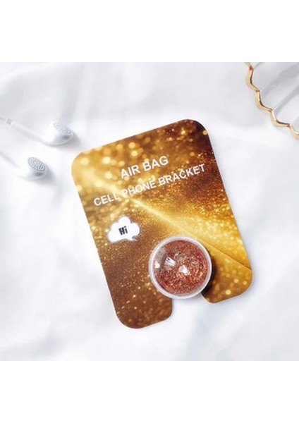 Gül Altın Tarzı Telefon Tutucu Starry Sky Sands Popüler Yüzük Genişleyen Stand Parmak Kavrama Braketi Taban Parmak Üstü Destek Cep Telefonu Braketi (Yurt Dışından)