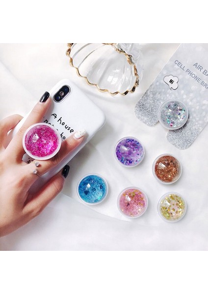 Gül Altın Tarzı Telefon Tutucu Starry Sky Sands Popüler Yüzük Genişleyen Stand Parmak Kavrama Braketi Taban Parmak Üstü Destek Cep Telefonu Braketi (Yurt Dışından) fiyatları