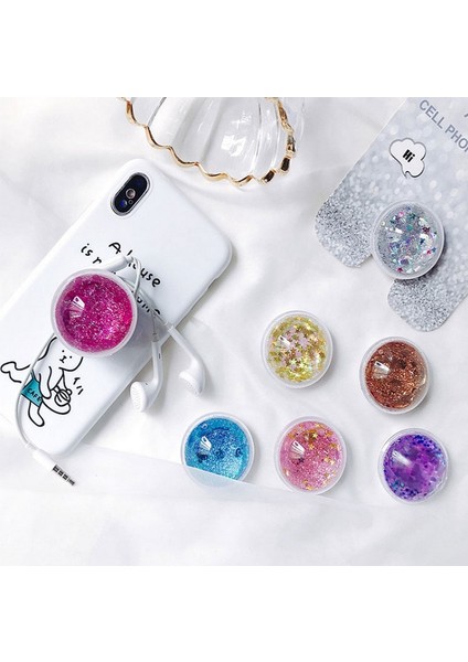 Gül Altın Tarzı Telefon Tutucu Starry Sky Sands Popüler Yüzük Genişleyen Stand Parmak Kavrama Braketi Taban Parmak Üstü Destek Cep Telefonu Braketi (Yurt Dışından) fırsatları