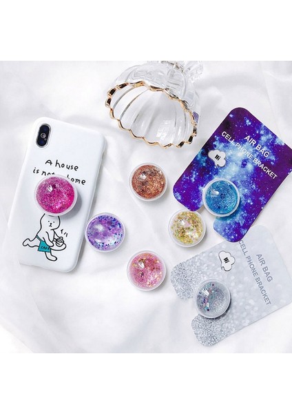 Gül Altın Tarzı Telefon Tutucu Starry Sky Sands Popüler Yüzük Genişleyen Stand Parmak Kavrama Braketi Taban Parmak Üstü Destek Cep Telefonu Braketi (Yurt Dışından) indirimleri