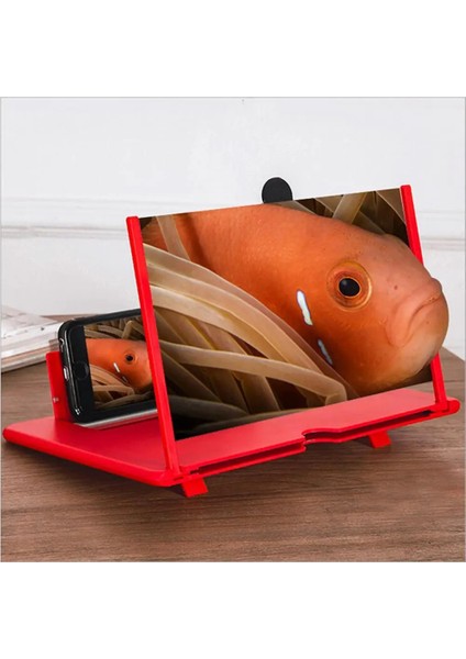 Kırmızı Stil Katlanır Cep Telefonu Ekran Büyüteç Büyütülmüş 3D Cep Telefonu Ekran Büyüteç Radyasyon Hd Video Amplifikatör Telefon Standı (Yurt Dışından) modelleri