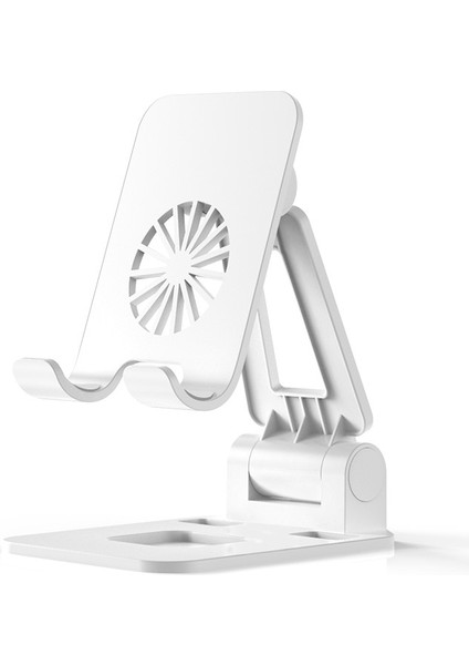 Beyaz Plastik Tip Stili Metal Telefon Tutucu Standı Ayarlanabilir Taşınabilir Katlanabilir Alaşım Tablet IPhone IPad Için Standı Masa Masaüstü Destek Braketi (Yurt Dışından)