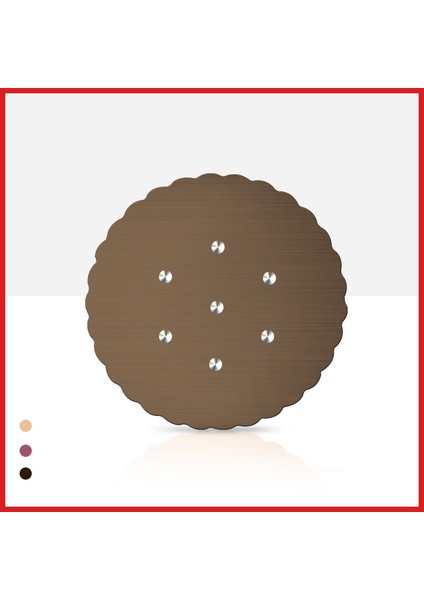 Kahverengi Kek Tarzı Yuvarlak Evrensel Manyetik Telefon Araç Tutucu Metal Plaka Sticker, Güçlü Mıknatıs Standı Filmi Için Ultra Ince Demir Sac Alçı (Yurt Dışından)