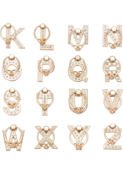 Y Tarzı 1 Adet Akıllı Telefon A-Z Mektup Standı 360 Döndürme Cep Telefonu Braketi Alfabe Lüks Elmas Parmak Yüzük Tutucu Mektup Telefon Standı (Yurt Dışından) fiyatları