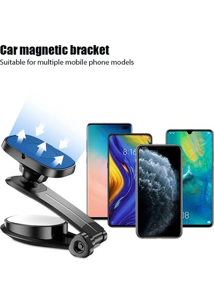 Gök Mavisi Tarzı Arabada Manyetik Telefon Tutucu Mıknatıs Braketi Merkez Konsolda Montaj Araç Telefonu Tutacağı Güçlü Manyetizma Evrensel iPhone Redmi Için (Yurt Dışından) modelleri