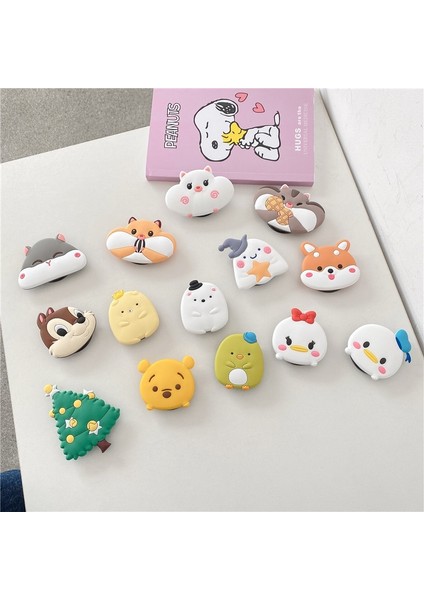 L Tarzı Cep Telefonu Aksesuarları Telefon Soket Braketi 3D Karikatür Hava Yastığı Montaj Telefon Kılıfı Için Telefon Arka Parmak Telefon Tutucu Telefon Standı (Yurt Dışından) fiyatları