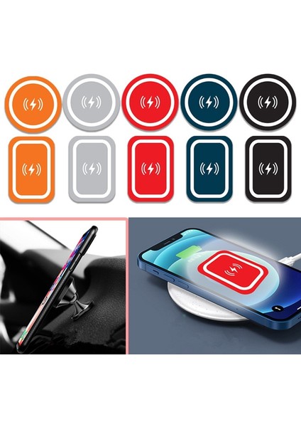 56MM Kırmızı Stil 2 Adet Yeni Renkli Metal Plaka Disk Kablosuz Şarj Mıknatıs Plaka Disk Araç Montaj Kablosuz Cep Telefonu Tutucu Levha (Yurt Dışından) indirimleri