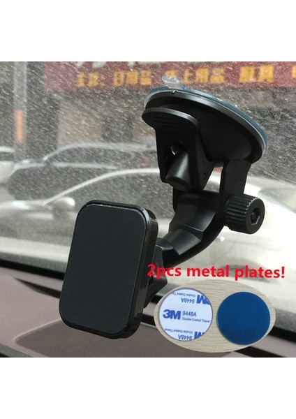 Kare Siyah Stil Ayarlanabilir Manyetik Araç Tutacağı Mıknatıs Araç Telefonu Tutacağı Dönebilen Stand Montaj Desteği Evrensel Ön Cam Tutacağı Serbest El (Yurt Dışından)