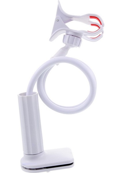 Beyaz 75CM Stili 360 Klip Cep Telefonu Tutucu Standı Taşınabilir Esnek Tembel Yatak Masaüstü Braketi Montaj Standı Taban Braketi Desteği 75CM (Yurt Dışından)
