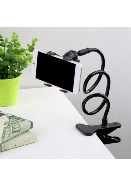 No.5 Tarzı Evrensel Telefon Tutucu Esnek Dudaklı Cep Cep Telefonu Tutucu Tembel Yatak Masaüstü Braketi Montaj Standı Standı Taban Braketi (Yurt Dışından) modelleri