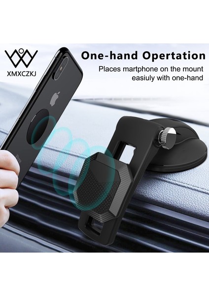 Siyah Stil Araba Manyetik Vantuz Telefon Tutucu iPhone 11 Pro Nano Tutucu Ön Cam Dashboard Ayarlanabilir Sürgülü Manyetik Telefon Standı (Yurt Dışından) fiyatları