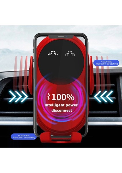Sarı Havalandırma Tipi Stili Fashio Qi Otomatik Sıkma 10W Hızlı Kablosuz Şarj Araç Tutucu Akıllı Kızılötesi Sensör Hava Firar Montaj Cep Telefonu Standı (Yurt Dışından) modelleri
