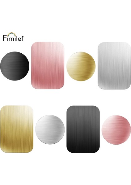 Gümüş Kare Yuvarlak Stil Fimilef Çizim Metal Plaka Disk Mıknatıs Araç Telefon Tutacağı Demir Sac Etiket Manyetik Cep Telefonu Tutucu Araç Standı Montajı (Yurt Dışından) fiyatları