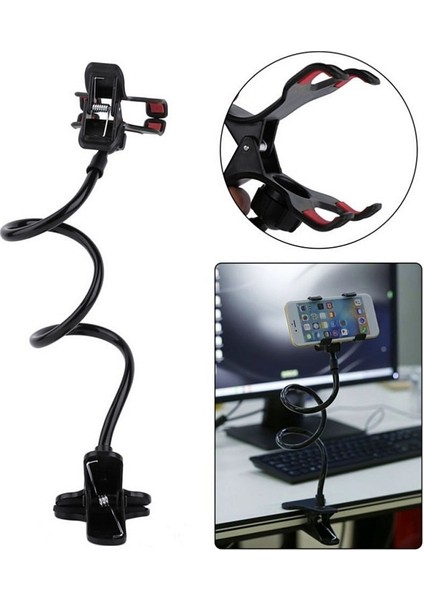 Pembe Tarzı 1 Adet Yeni Cep Telefonu Gooseneck Standı Tutucu Stentler Esnek Yatak Masa Masa Telefon Için Klip Braketi Esnek Tutucu Evrensel (Yurt Dışından) fırsatları