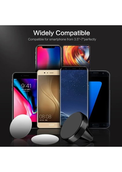 Metal Plaka Stili 360 ° Dönebilen Havalandırma Deliği Manyetik Araba Braketi Gps Navigasyon Için Uygun Evrensel Mıknatıs Araba Braketi Mıknatıs Tutucu (Yurt Dışından) modelleri