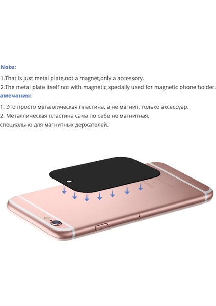4 Adet Dikdörtgen Tarzı Evrensel Mıknatıs Tutucu Aksesuarları Yedek Metal Plaka Manyetik Araç Telefon Tutacağı Metal Plaka Demir Plaka Yapıştırıcı ile (Yurt Dışından) indirimleri