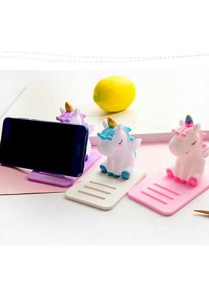 Pembe Tarzı Sevimli Kaymaz Unicorn Telefon Standı Cep Telefonu Tutucu Destek Masası Dekor Telefon Braketi IPhone x Xr 8 Xiaomi Huawei Samsung (Yurt Dışından) indirimleri