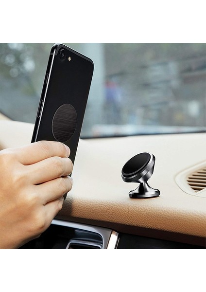 Gümüş Kare Yuvarlak Stil Fimilef Çizim Metal Plaka Disk Mıknatıs Araç Telefon Tutacağı Demir Sac Etiket Manyetik Cep Telefonu Tutucu Araç Standı Montajı (Yurt Dışından) indirimleri